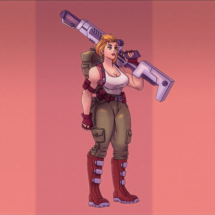 character design of military heroine