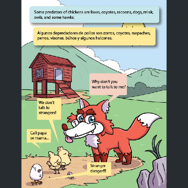 illustration for book about little chicks